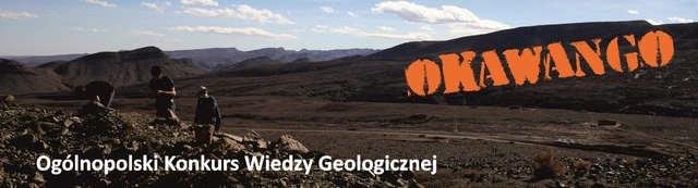 Logo Ogólnopolskiego Konkursu Wiedzy Geologicznej OKAWANGO